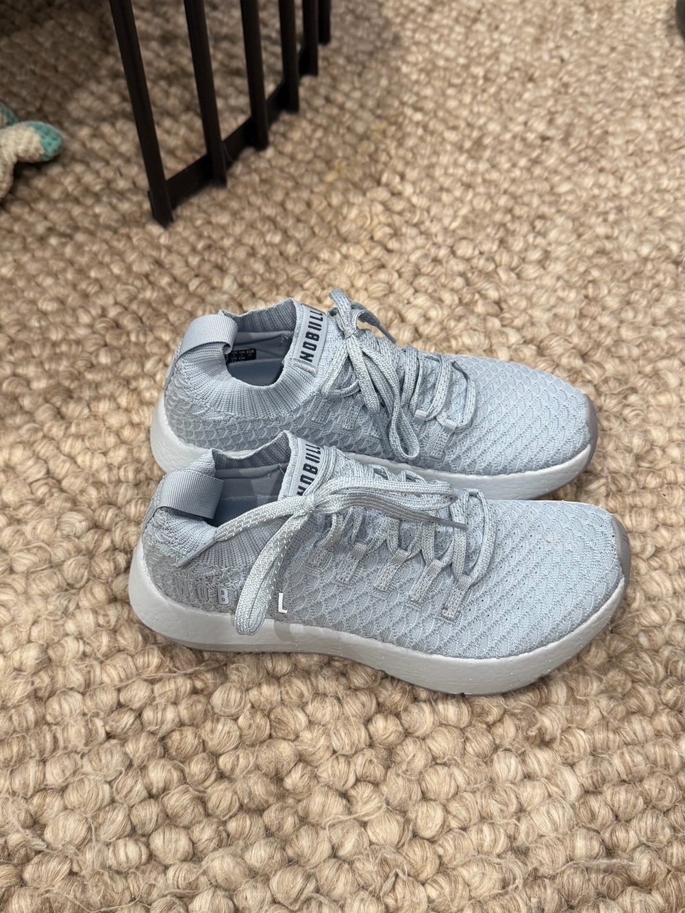 NOBULL Light Blue Knit Slip-On Sneakers